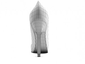 zara suede court shoe Modelo 3D