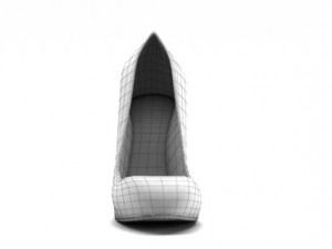 zara suede court shoe Modelo 3D