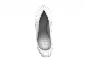 zara suede court shoe Modelo 3D