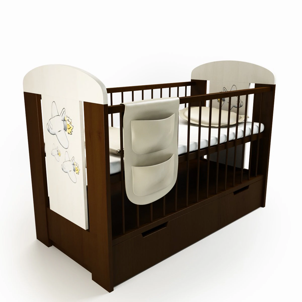 bebek karyolası oğlan 3D Model .c4d .max .obj .3ds .fbx .stl .blend 