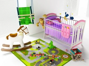 bebek karyolası oğlan 3D Model