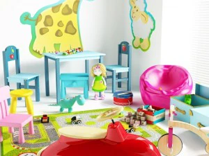 bebek karyolası oğlan 3D Model