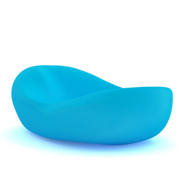 pouf blue 3D Model .c4d .max .obj .3ds .fbx .stl .blend