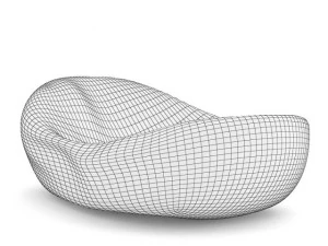 pouf blue 3D Model