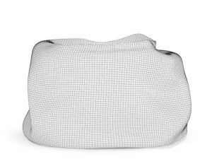 pouf yellow 3D 모델