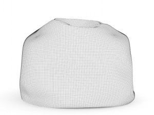 pouf green Model 3D