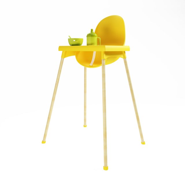 baby chair 3D Model .c4d .max .obj .3ds .fbx .stl .blend 