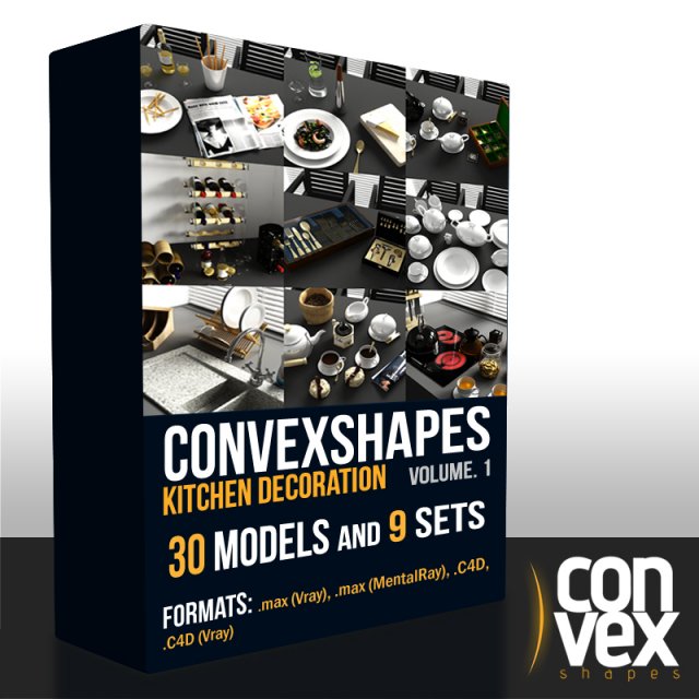 convexshapes kitchen decoration volume 1 3D Model .c4d .max .obj .3ds .fbx .stl .blend 