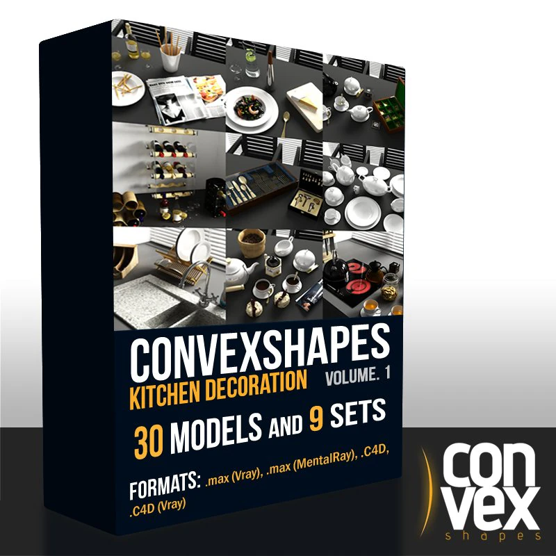 convexshapes kitchen decoration volume 1 3D Model .c4d .max .obj .3ds .fbx .stl .blend 