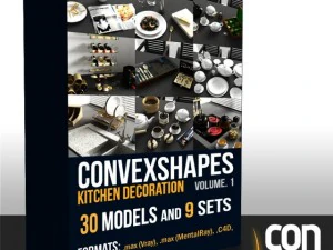 convexe vormen keukendecoratie volume 1 3D Model