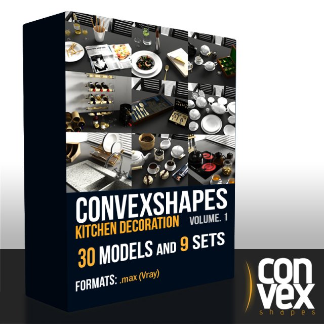convexshapes kitchen decoration volume 1 Modelo 3D .c4d .max .obj .3ds .fbx .stl .blend 