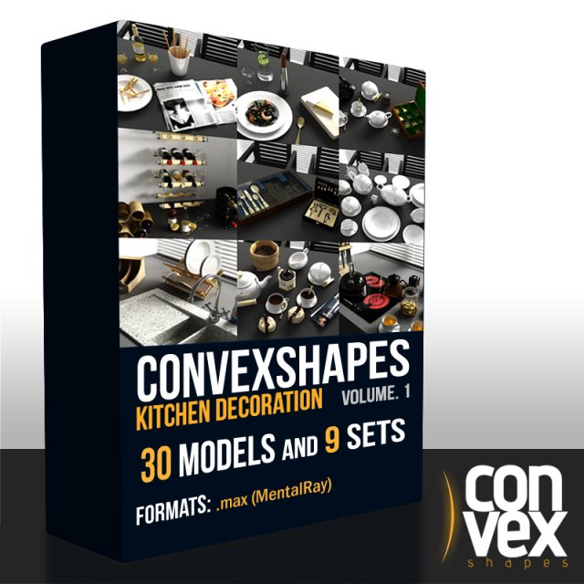 convexshapes kitchen decoration volume 1 3D Model .c4d .max .obj .3ds .fbx .stl .blend 
