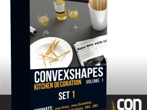 convexshapes kitchen decorationsset1 3D Модель