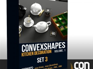 convexshapes kitchen decorationsset3 3D Model