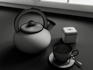 set di decorazioni per cucina con forme convesse3 Modello 3D