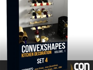 convexshapes kitchen decorationsset4 3D Model