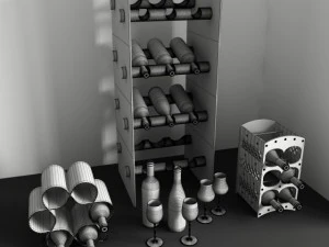 convexshapes kitchen decorationsset4 3D Model