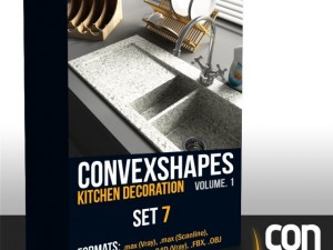 convexshapes kitchen decorationsset7 3D Модель