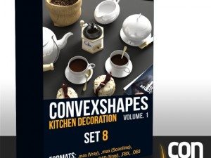 convexshapes kitchen decorationsset8 3D Модель