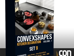 convexshapes kitchen decorationsset9 3D Model