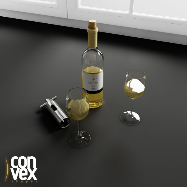 convexshapes   kitchen decorations  wine 3D Model .c4d .max .obj .3ds .fbx .stl .blend 