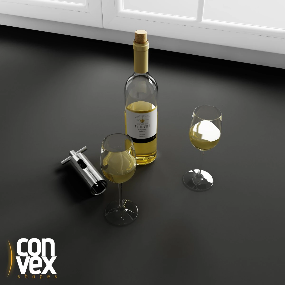 convexshapes   kitchen decorations  wine 3D Model .c4d .max .obj .3ds .fbx .stl .blend 