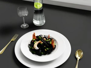 convexe vormen keukendecoraties frutti di mare 3D Model