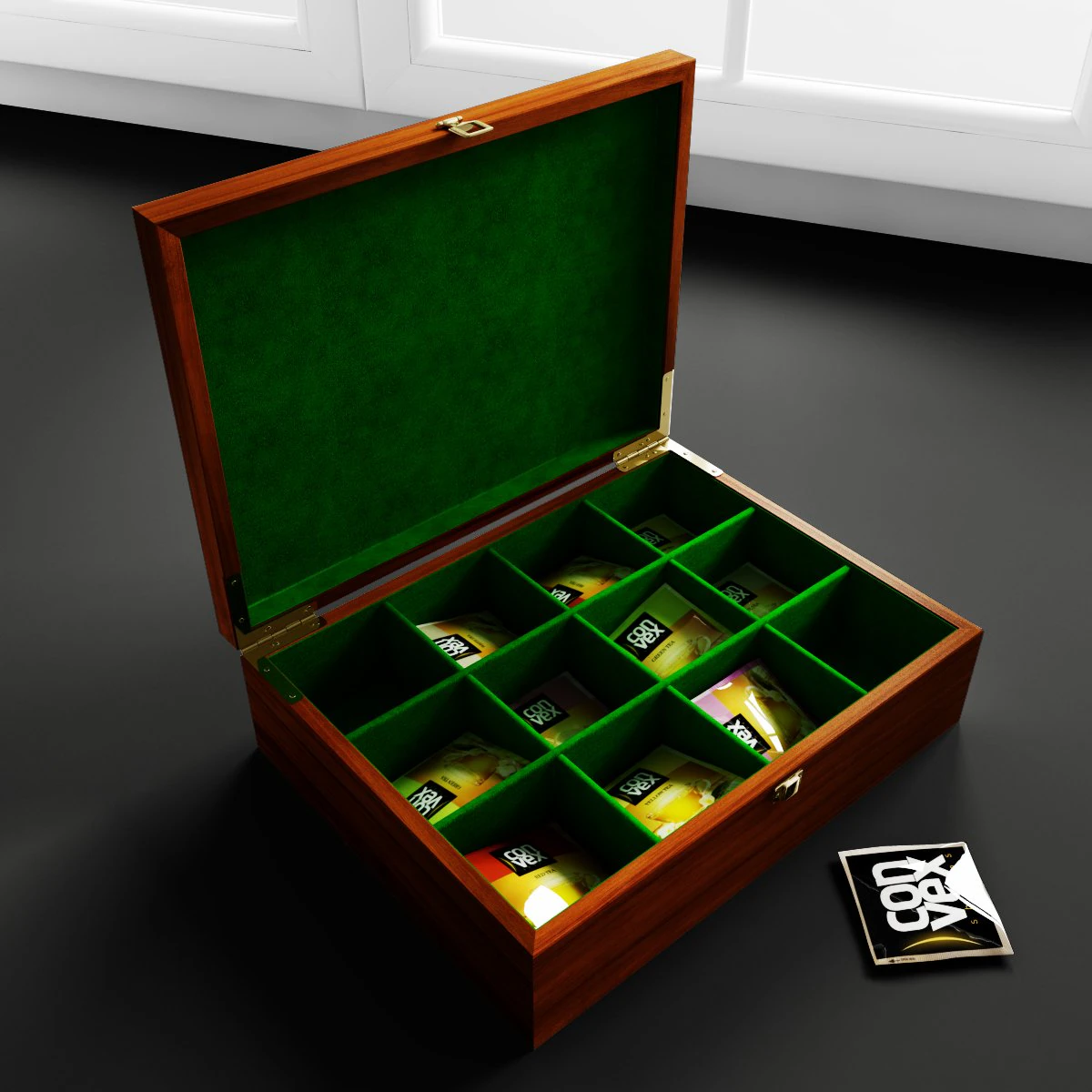 caixa de decorações de cozinha em formas convexas para chá Modelo 3D .c4d .max .obj .3ds .fbx .stl .blend