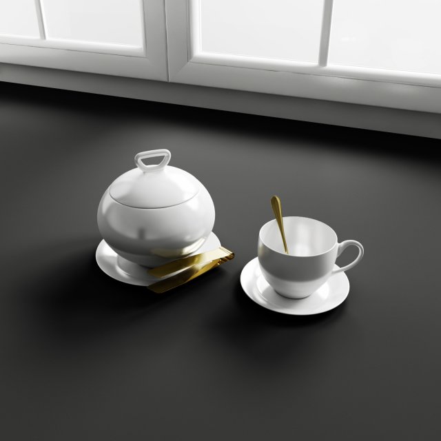 convex kitchen decorations  sugar bowl  cup 3D 模型 .c4d .max .obj .3ds .fbx .stl .blend 