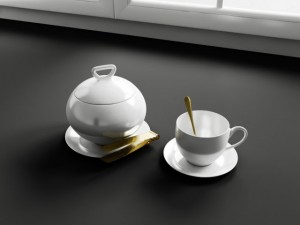convex kitchen decorations  sugar bowl  cup Modèle 3D
