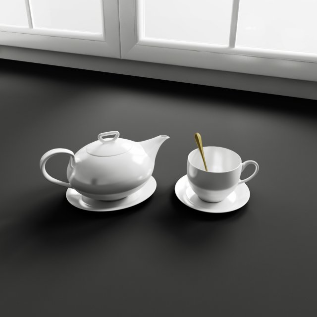convex  kitchen decorations  teapot  cup Modelo 3D .c4d .max .obj .3ds .fbx .stl .blend 