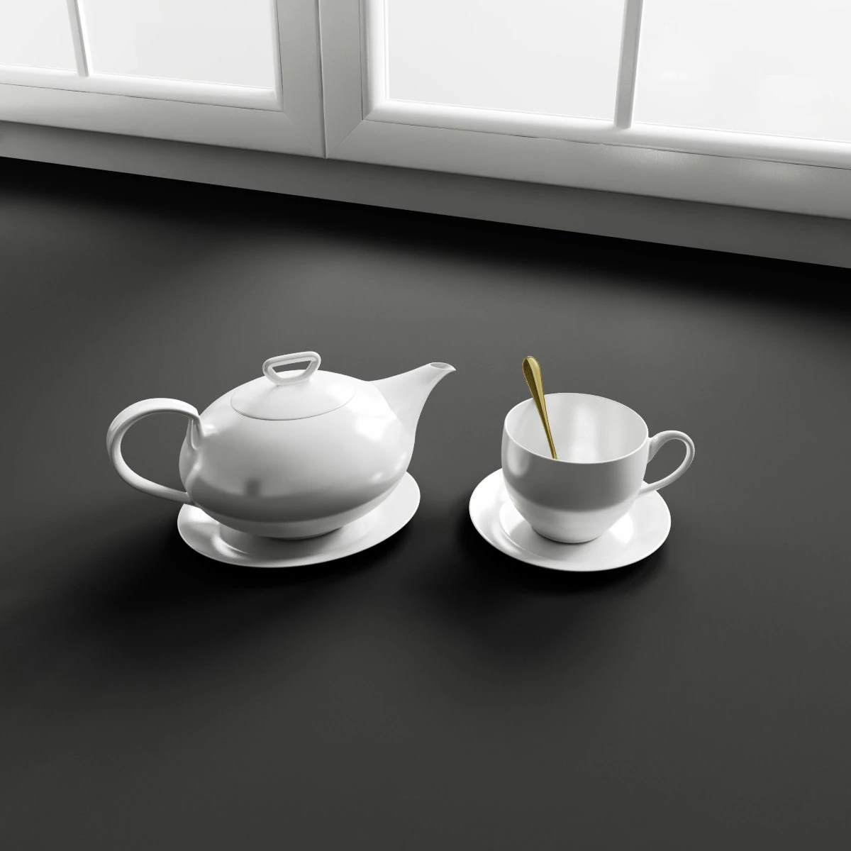 convex kitchen decorations teapot cup 3D Model .c4d .max .obj .3ds .fbx .stl .blend