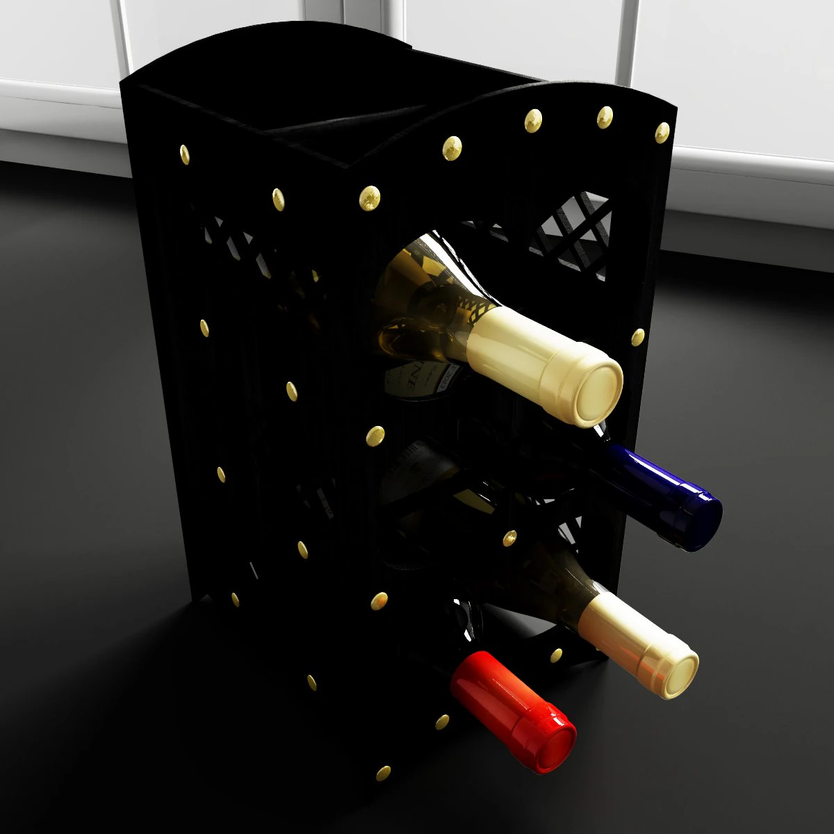 convexshapes kitchen decorations wine shelf 3D Model .c4d .max .obj .3ds .fbx .stl .blend