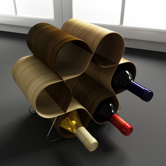 convexshapes   kitchen decorations  wine stand 3D 模型 .c4d .max .obj .3ds .fbx .stl .blend 