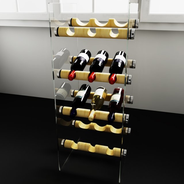 convexshapes   kitchen decorations  wine rack 3D Model .c4d .max .obj .3ds .fbx .stl .blend 