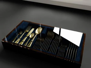 convex gevormde keukendecoratie bestekdoos 3D Model