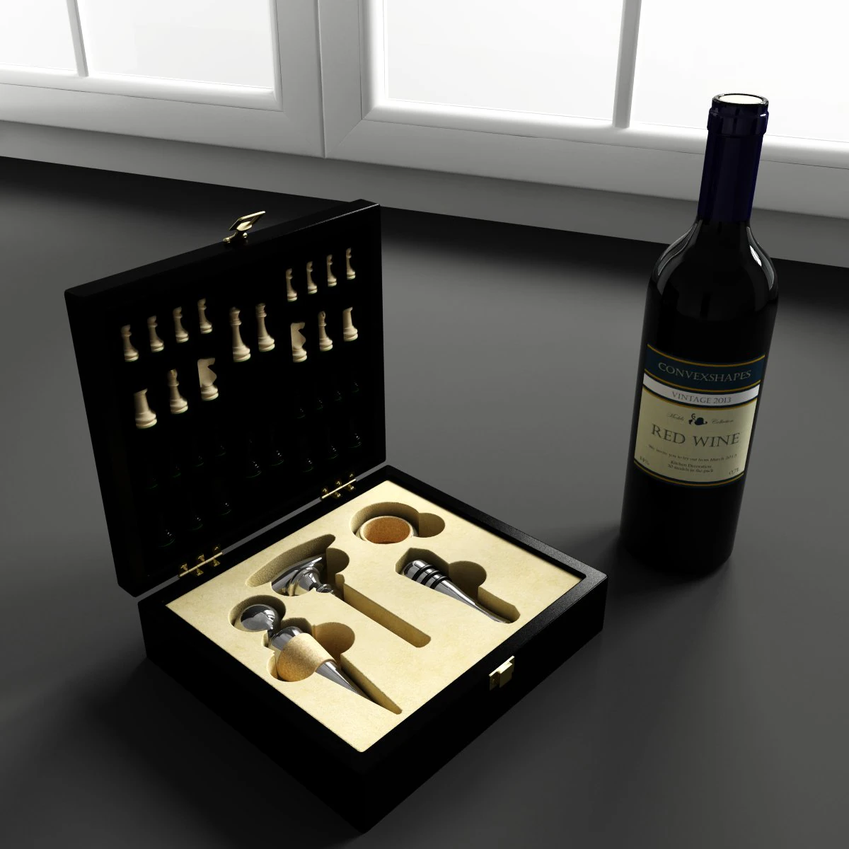 convexshapes   kitchen decorations  corkscrew box 3D Model .c4d .max .obj .3ds .fbx .stl .blend 