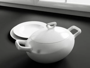 bolvormen keukendecoratie soepterrine 3D Model