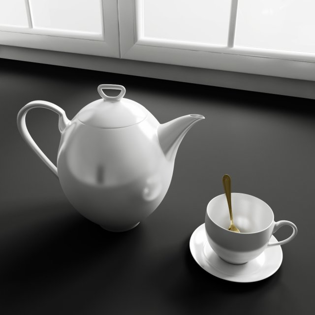convex kitchen decorations  porcelain kettle Modèle 3D .c4d .max .obj .3ds .fbx .stl .blend 