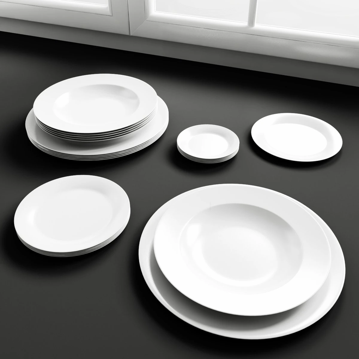 convexshapes kitchen decorations dinner plates 3D Model .c4d .max .obj .3ds .fbx .stl .blend