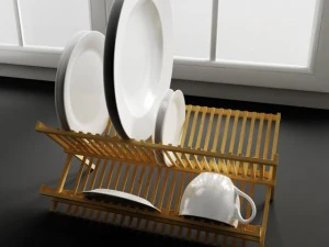 convexe vormen keukendecoratie afdruiprek 3D Model