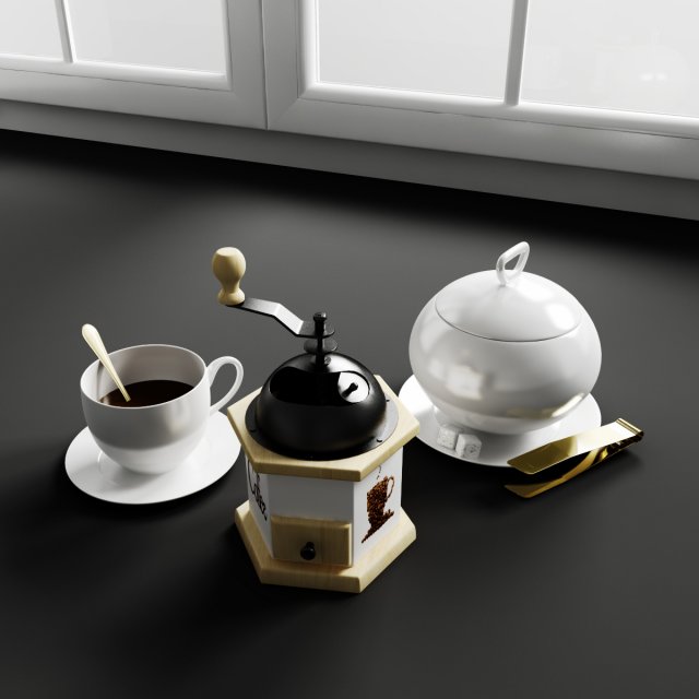 convexshapes   kitchen decorations  coffe break Modello 3D .c4d .max .obj .3ds .fbx .stl .blend 