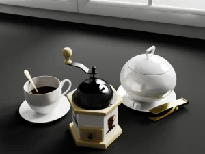 bolvormige keukendecoratie koffiepauze 3D Model