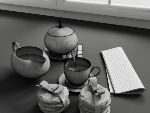 convex kitchen decorations  big coffee cakes 3D Model