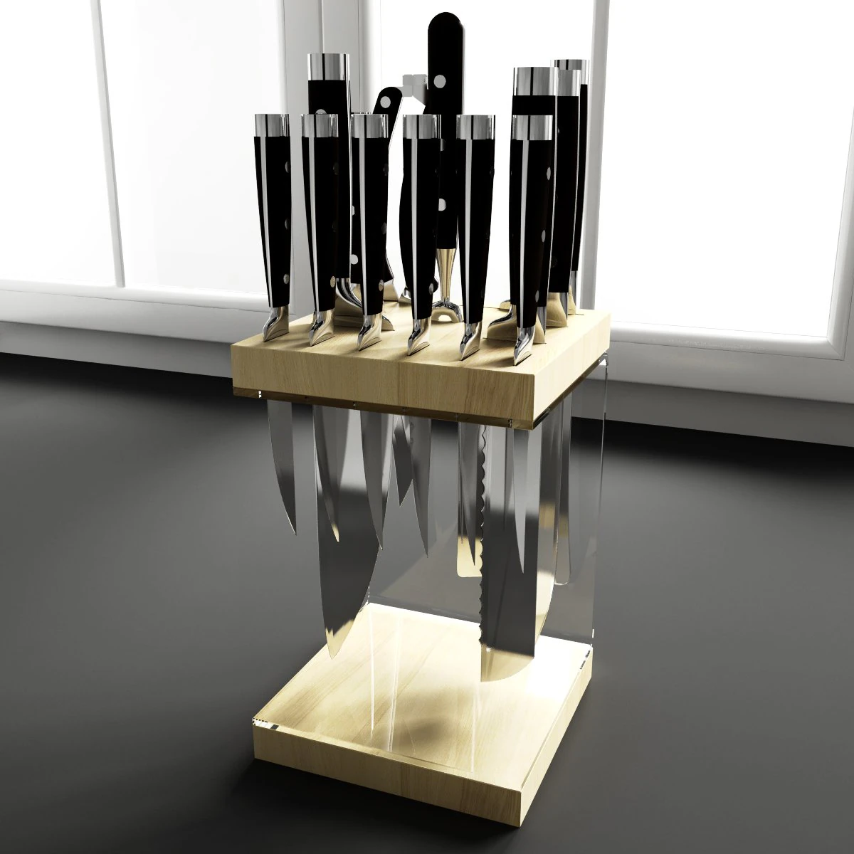 convexshapes   kitchen decorations  knife storage 3D Model .c4d .max .obj .3ds .fbx .stl .blend 