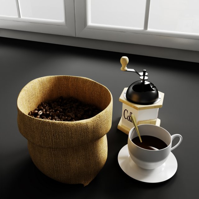 convex kitchen decorations big coffe break 3D 模型 .c4d .max .obj .3ds .fbx .stl .blend