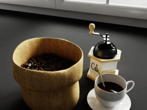 bolle keukendecoraties grote koffiepauze 3D Model