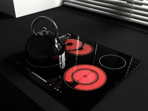 bolvormige keukendecoratie kookplaat waterkoker 3D Model