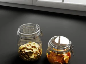 convexe vormen keukendecoraties gedroogd fruit 3D Model