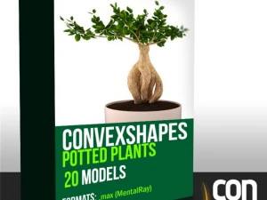 potplanten mentale straal 3D Model
